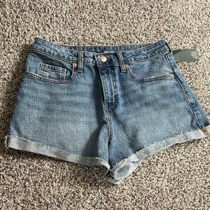 Wild Fable Blue Jean Shorts High-Waisted Cuffed